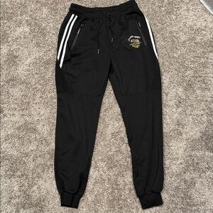 Black Joggers with White Stripes